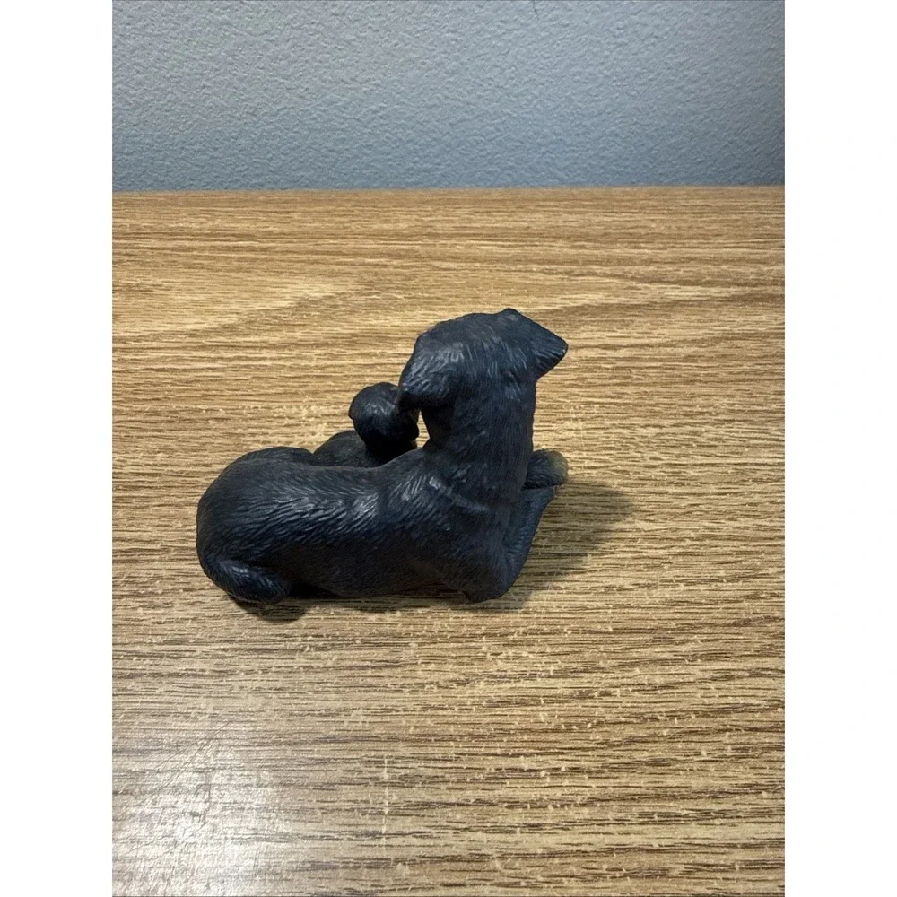 Homco Rottweiler‎ Dog with Puppy Figurine #1424 Black and Tan Dog with Puppy